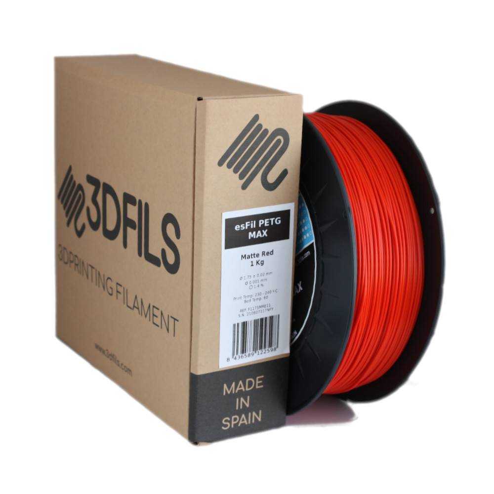 esFil PETG MAX Matte Red 1Kg 1.75 mm