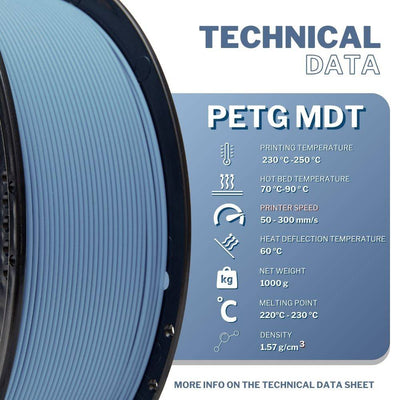 inFil PETG MDT (Magnético Detectable) Natural
