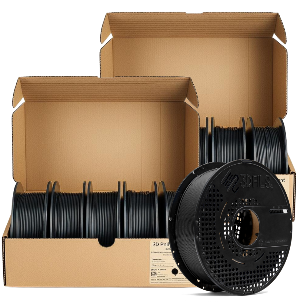 10 unidades PLA Negro 1Kg 1.75 mm